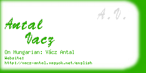 antal vacz business card